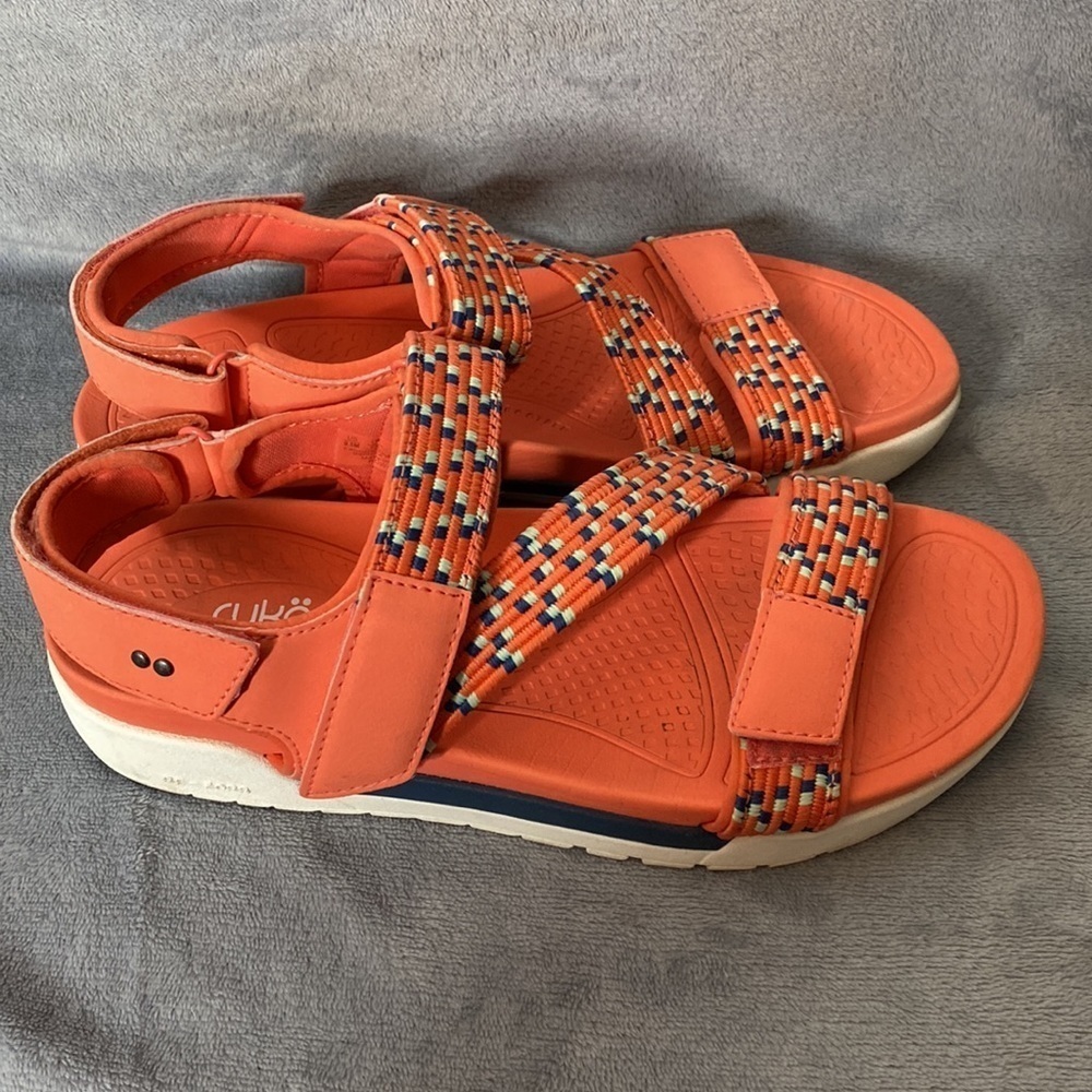 Ryka Rowana Sport Sandals Living Coral Elastic Strap Comfort Size 9.5 - Picture 5 of 8